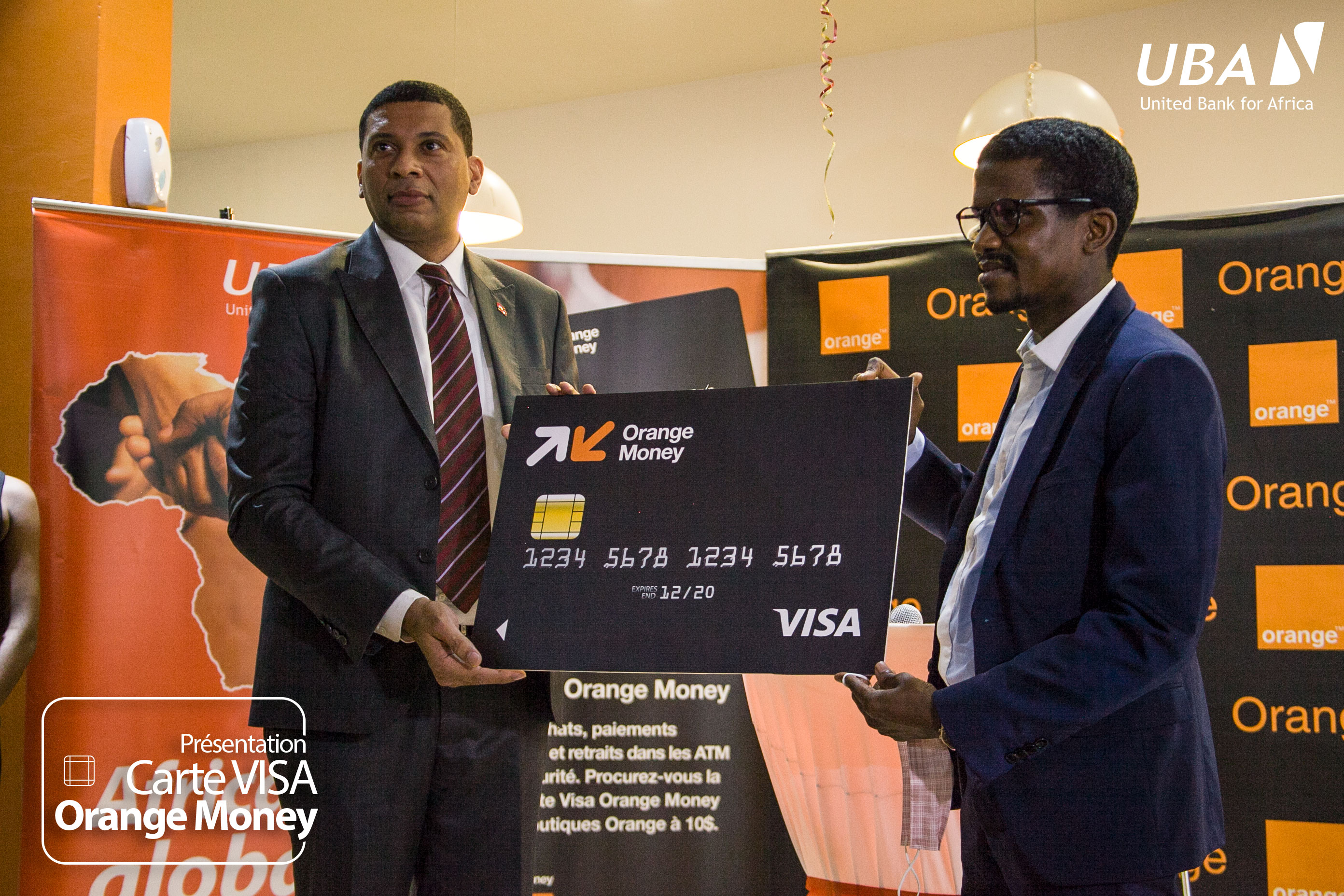 La carte visa Orange Money délivrée par UBA, met à jour la qualité de la relation et le degré de collaboration de nos deux institutions en réalisant une première en RDC : connecter le mobile money au système bancaire par un moyen de paiement électronique de stature mondiale.