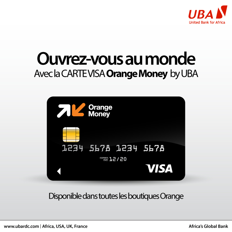 La carte visa Orange Money délivrée par UBA, met à jour la qualité de la relation et le degré de collaboration de nos deux institutions en réalisant une première en RDC : connecter le mobile money au système bancaire par un moyen de paiement électronique de stature mondiale. 