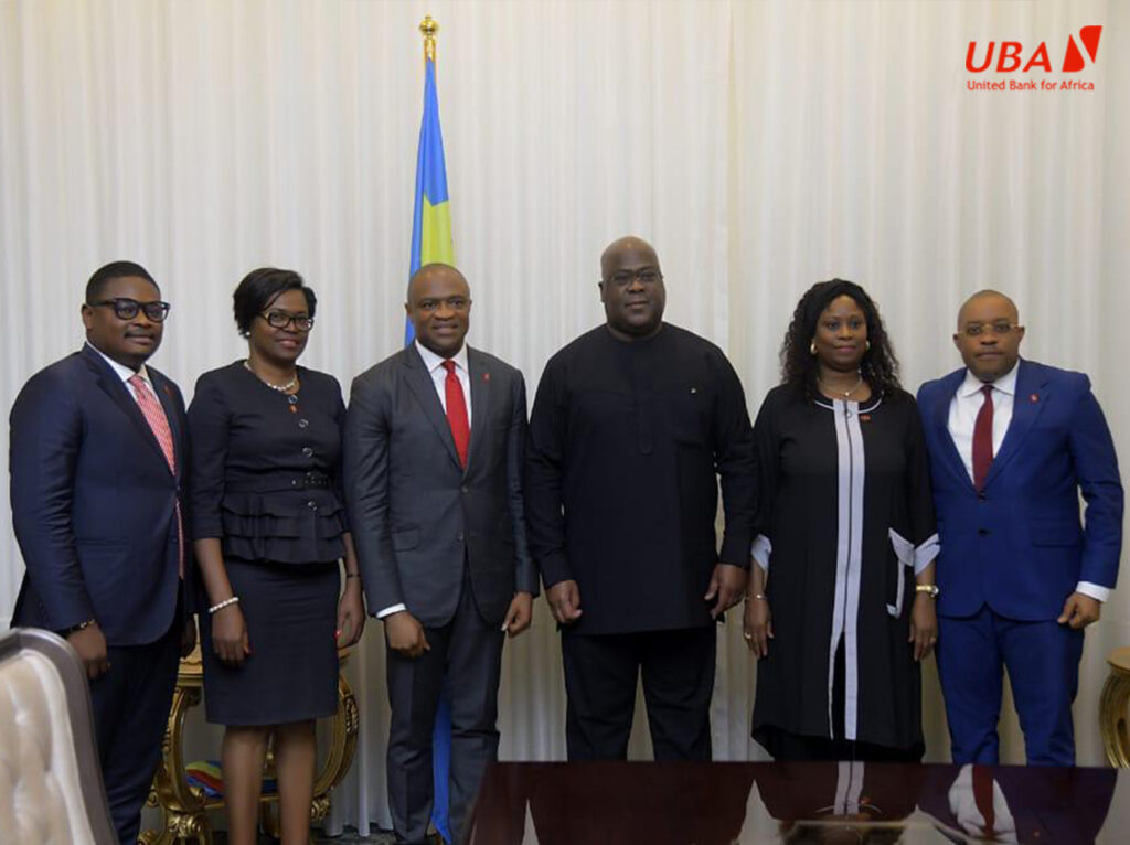 le Directeur Général du groupe UBA, Oliver ALAWUBA en visite en RDC a réaffirmé au Président de la République son Excellence Monsieur Felix Antoine TSHISEKEDI, l’engagement du groupe UBA Plc d’accompagner le gouvernement congolais dans la diversification de son économie