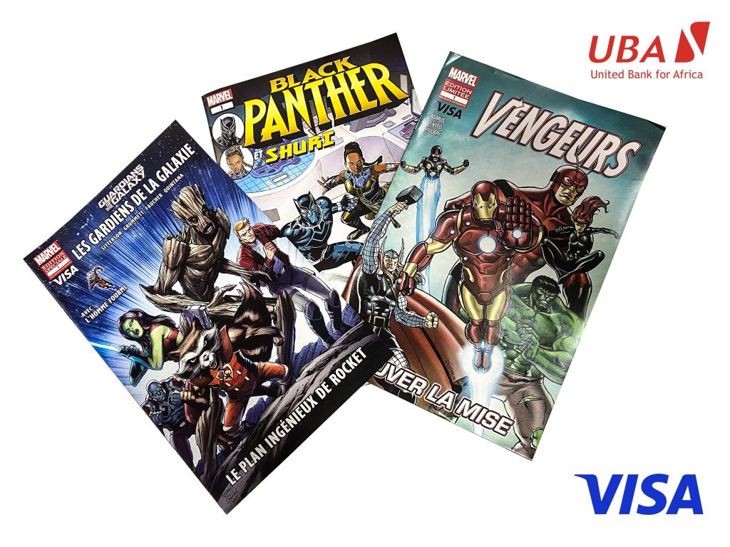 dans le cadre de sa stratégie sur l’éducation financière, Visa s’est associée à Marvel Entertainment afin de publier des bandes dessinées éducatives qui enseignent aux jeunes les finances personnelles.